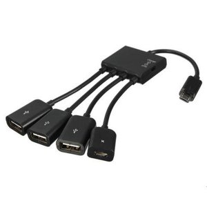 4 Port Micro USB Power Charging OTG Hub